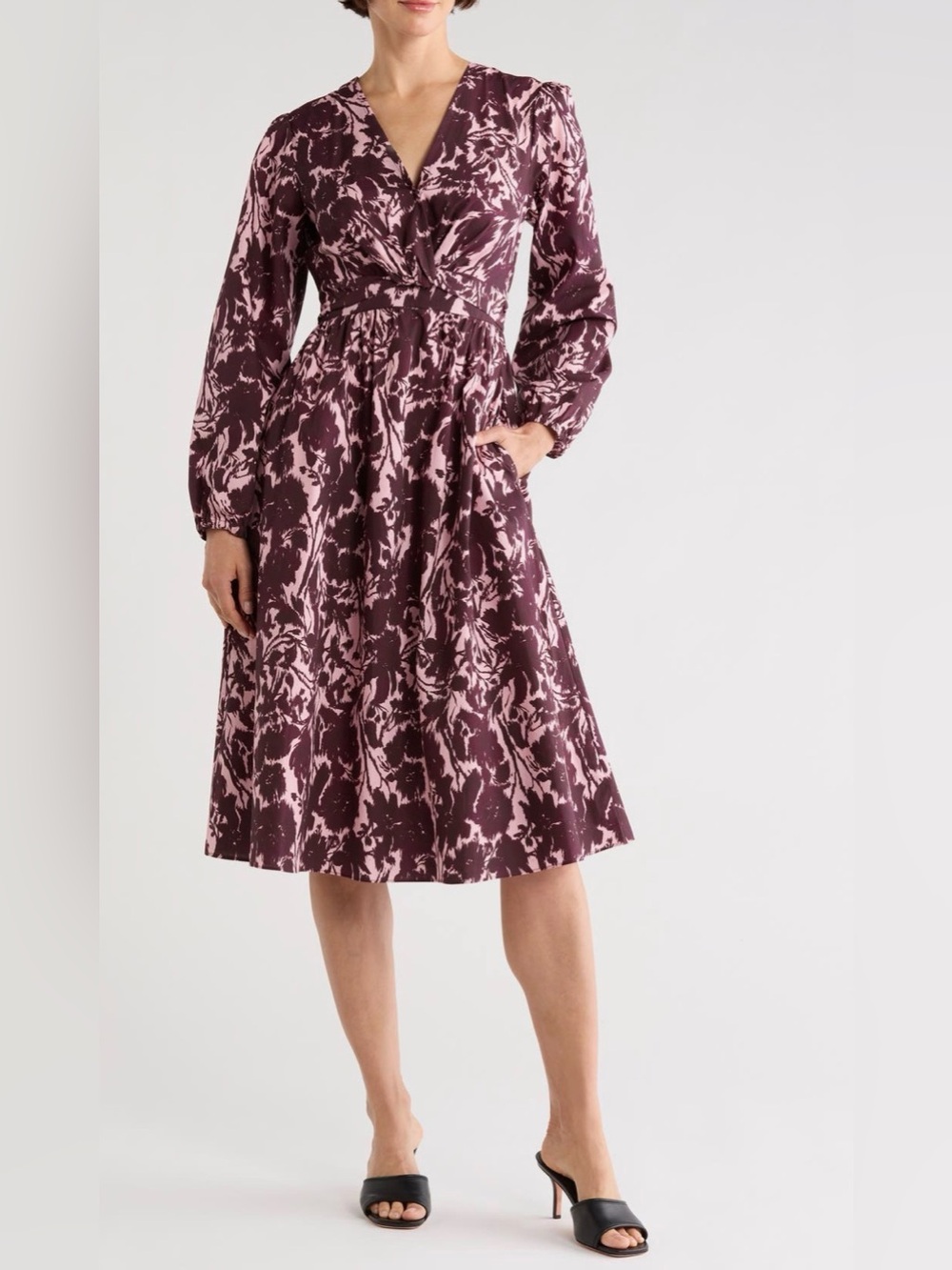 NWT Derek Lam 10 Crosby Valerie Twist Front Long Sleeve Dress